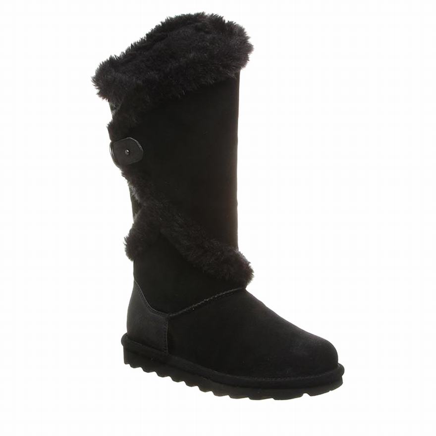 Bearpaw Sheilah Tall Boots UK - Women's Boots Black ||FDSNWC-520||